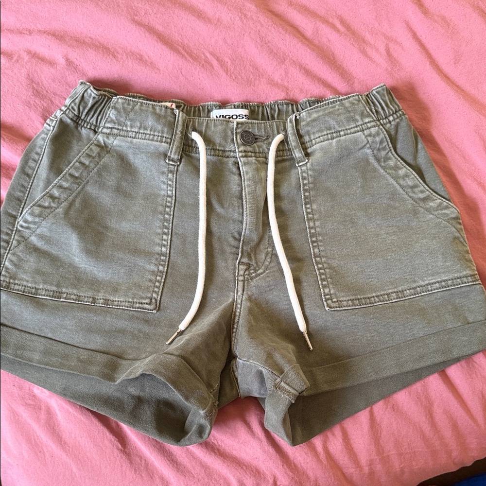 Vigoss Olive Cargo Shorts with Drawstring